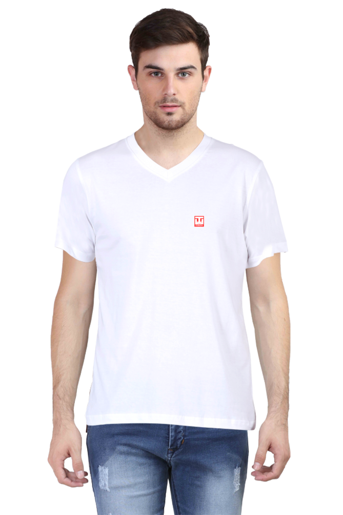 Male Vneck Half Sleeve Plain Tshirt
