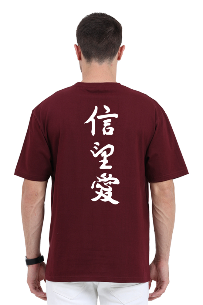 Faith,Hope,Life-Unisex Oversized Standard T-Shirt -Dark