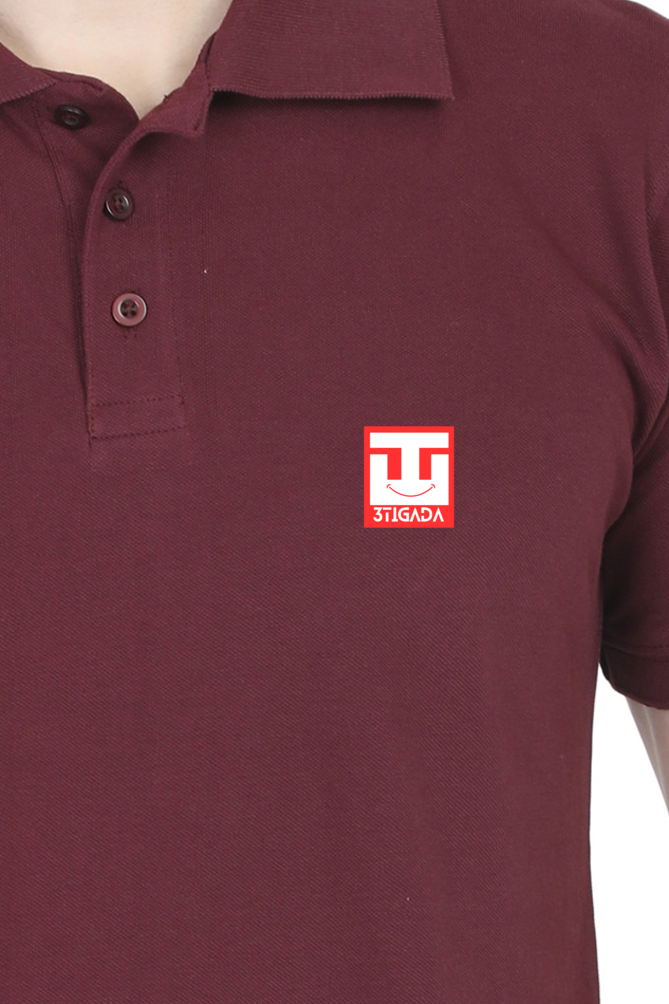 Male Polo Half Sleeve T-shirt- Plain Solids