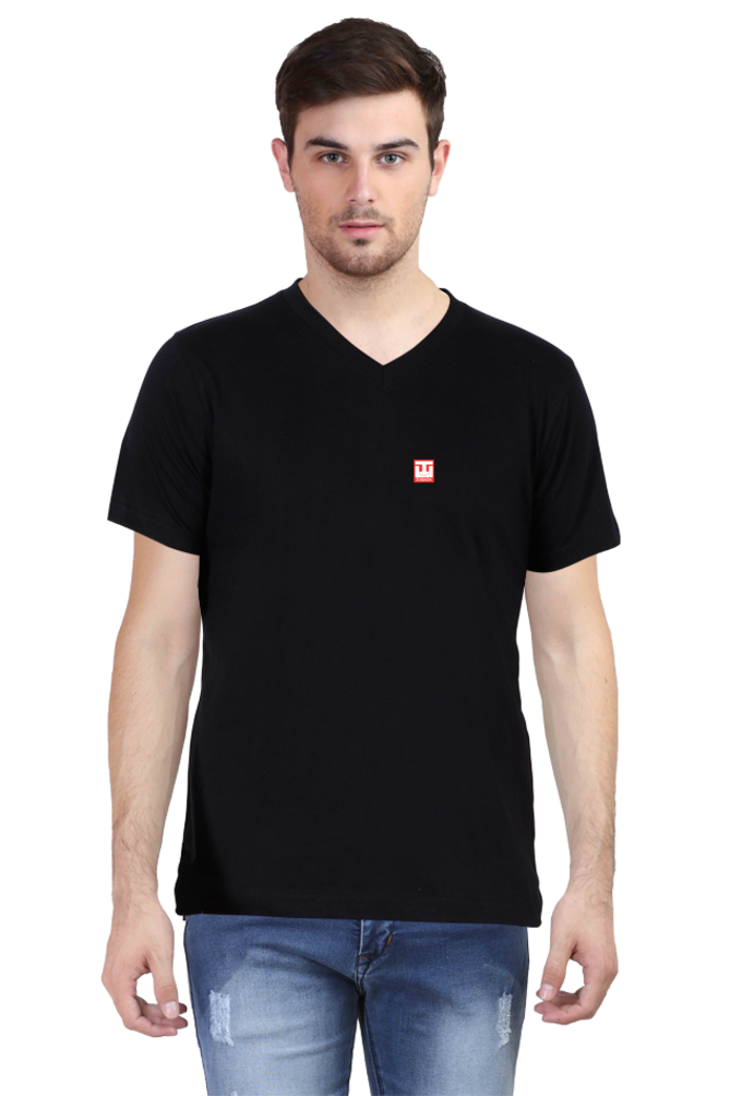 Male Vneck Half Sleeve Plain Tshirt