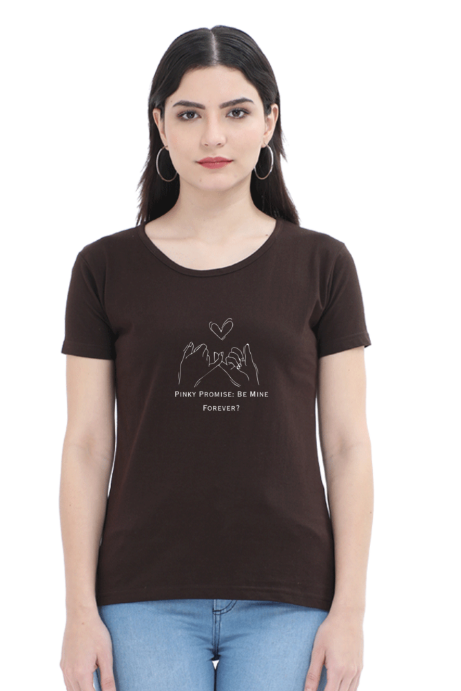 Pinky Promise: Forever- Cotton classic roundneck women -Dark
