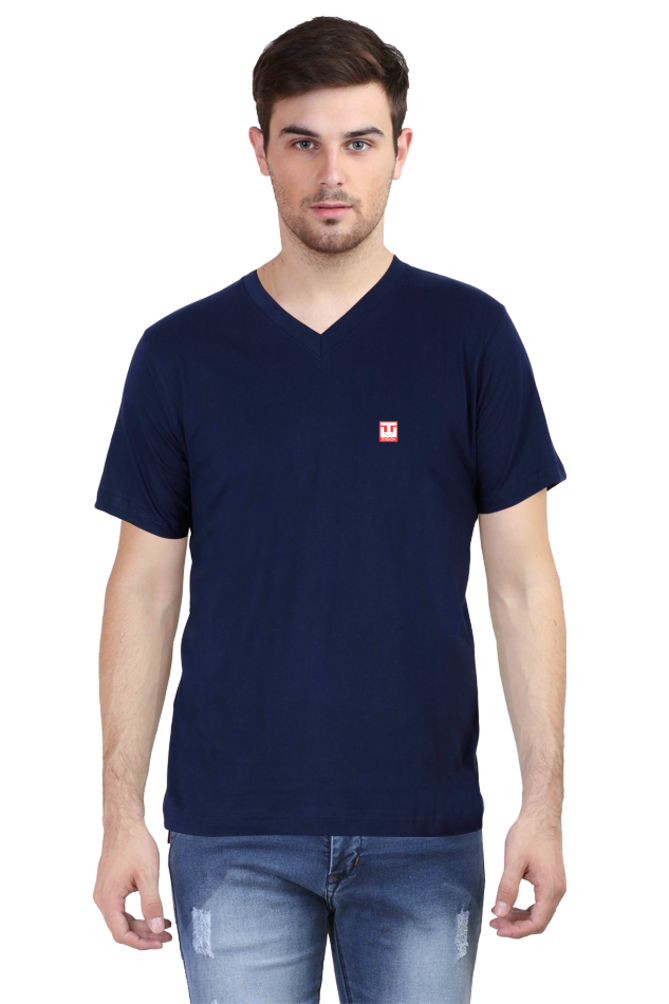 Male Vneck Half Sleeve Plain Tshirt