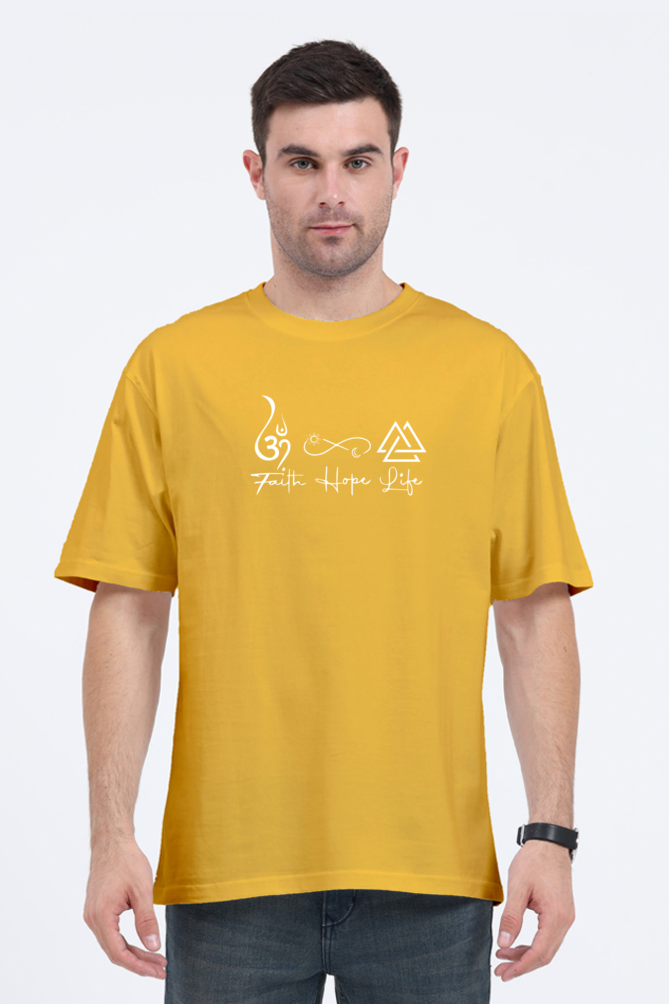 Faith,Hope,Life-Unisex Oversized Standard T-Shirt -Dark
