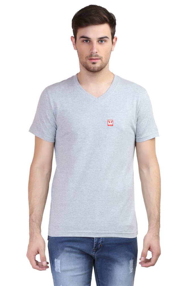 Male Vneck Half Sleeve Plain Tshirt