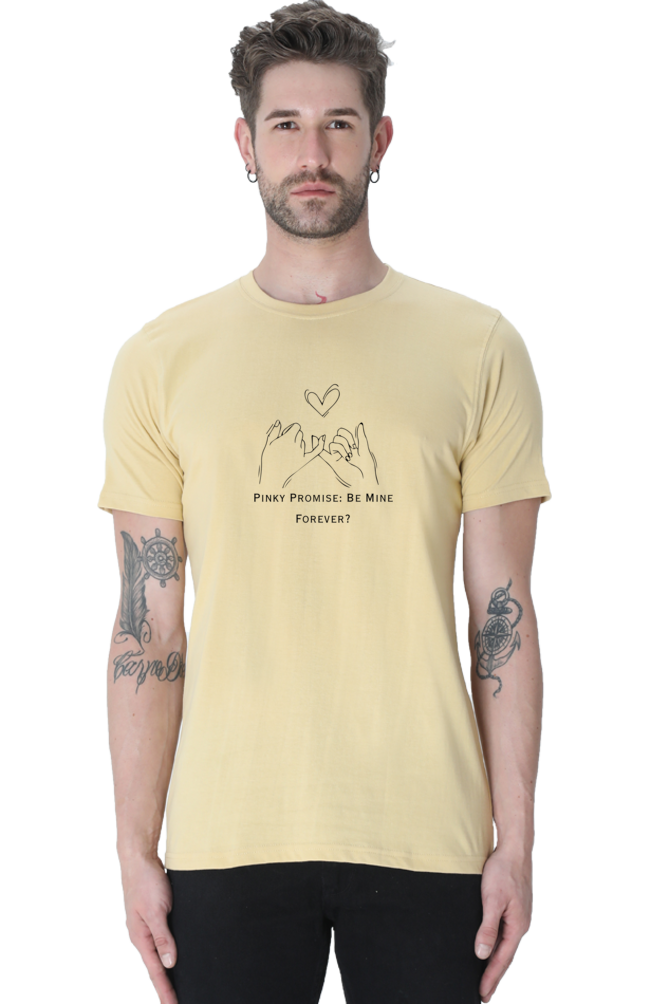 Pinky Promise: Forever- Cotton classic roundneck men -Light