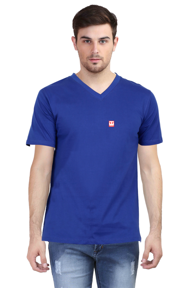 Male Vneck Half Sleeve Plain Tshirt