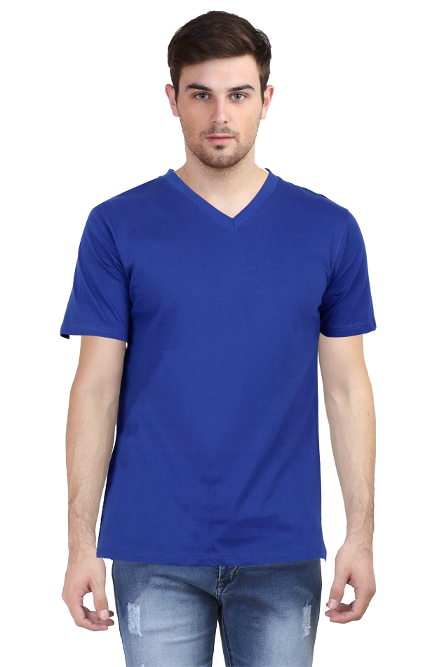 Male Vneck Half Sleeve Plain Tshirt