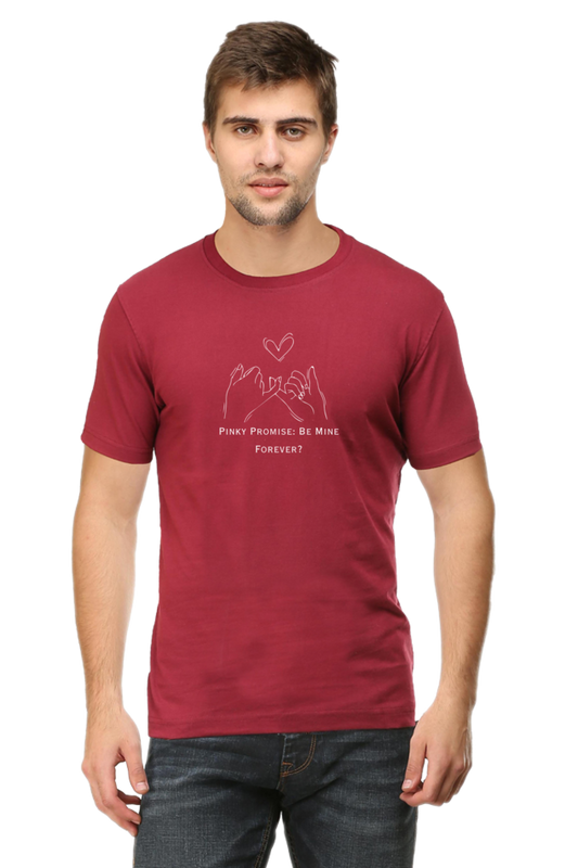 Pinky Promise: Forever- Cotton classic roundneck men -Dark