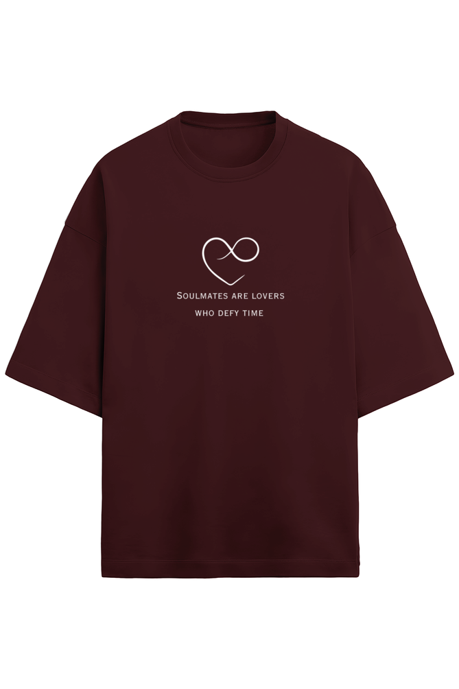 Soulmates are lovers who defy time- Terry Cotton Oversized - Unisex - Dark colors