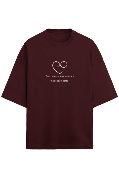 Soulmates are lovers who defy time- Terry Cotton Oversized - Unisex - Dark colors