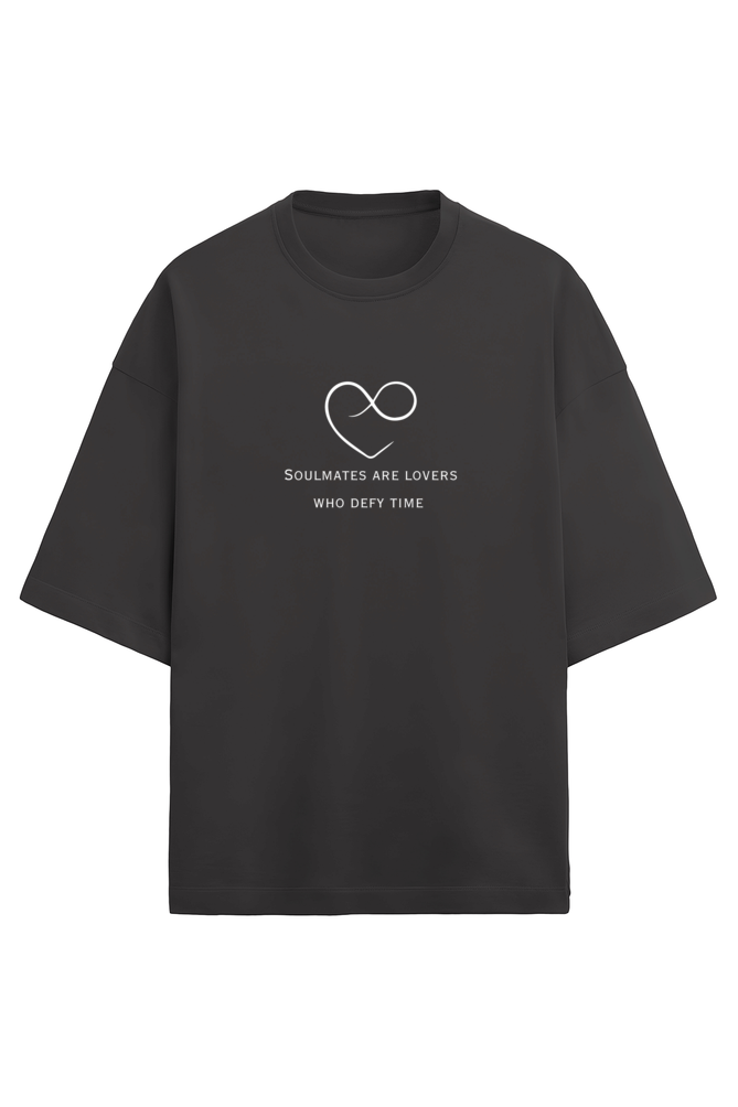 Soulmates are lovers who defy time- Terry Cotton Oversized - Unisex - Dark colors