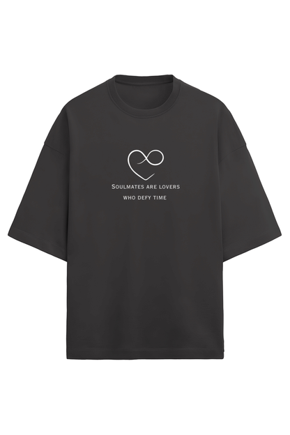 Soulmates are lovers who defy time- Terry Cotton Oversized - Unisex - Dark colors