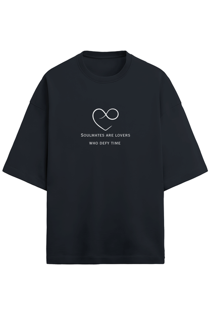 Soulmates are lovers who defy time- Terry Cotton Oversized - Unisex - Dark colors