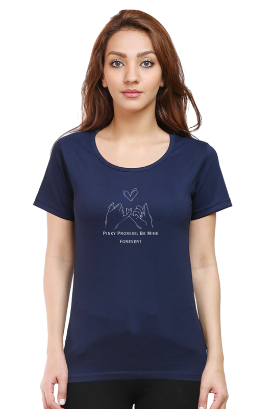 Pinky Promise: Forever- Cotton classic roundneck women -Dark