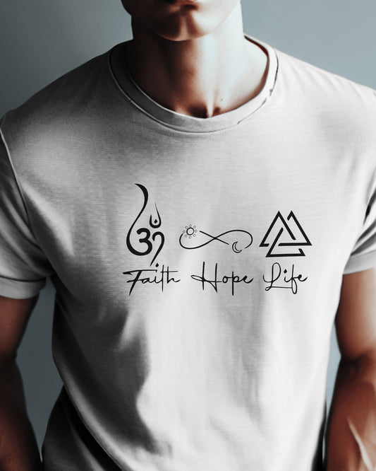 Faith,Hope,Life-Unisex Oversized Standard T-Shirt -Light