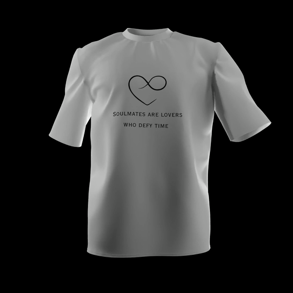 Soulmates are lovers who defy time- Terry Cotton Oversized Unisex- Light colors