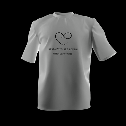 Soulmates are lovers who defy time- Terry Cotton Oversized Unisex- Light colors